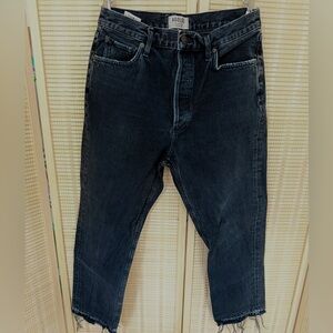 Agolde Women's Dark Gray Relaxed Jeans